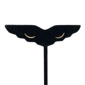 BRASS CRESCENT Stud Earrings